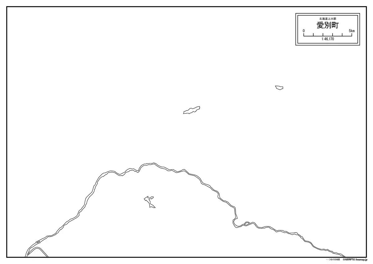 海岸線、川や池のみ記載