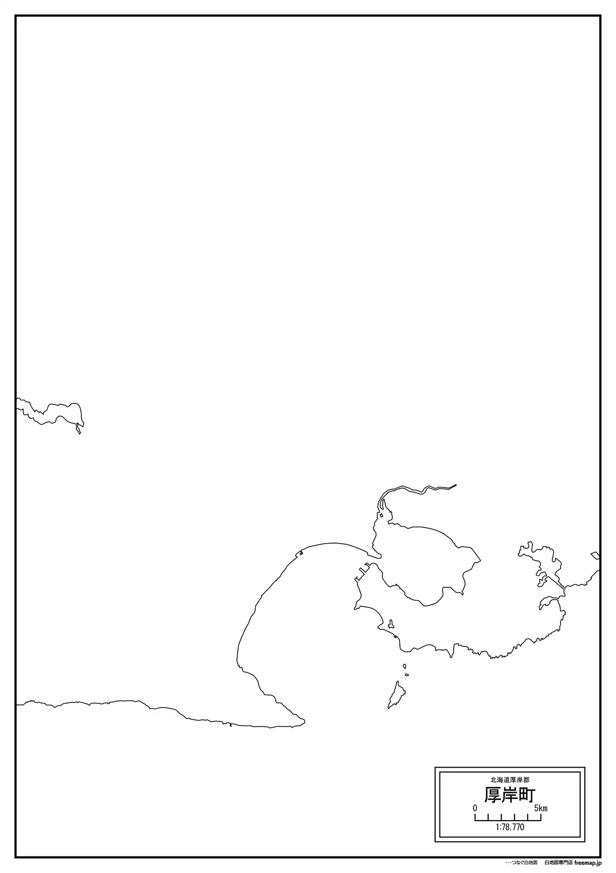 海岸線、川や池のみ記載