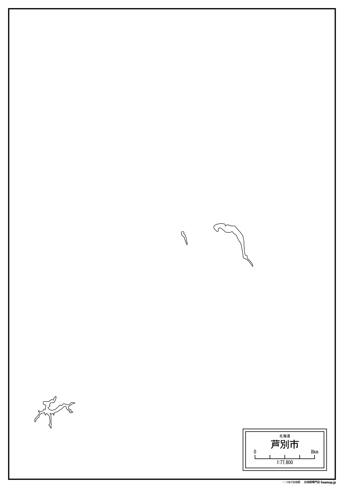 海岸線、川や池のみ記載