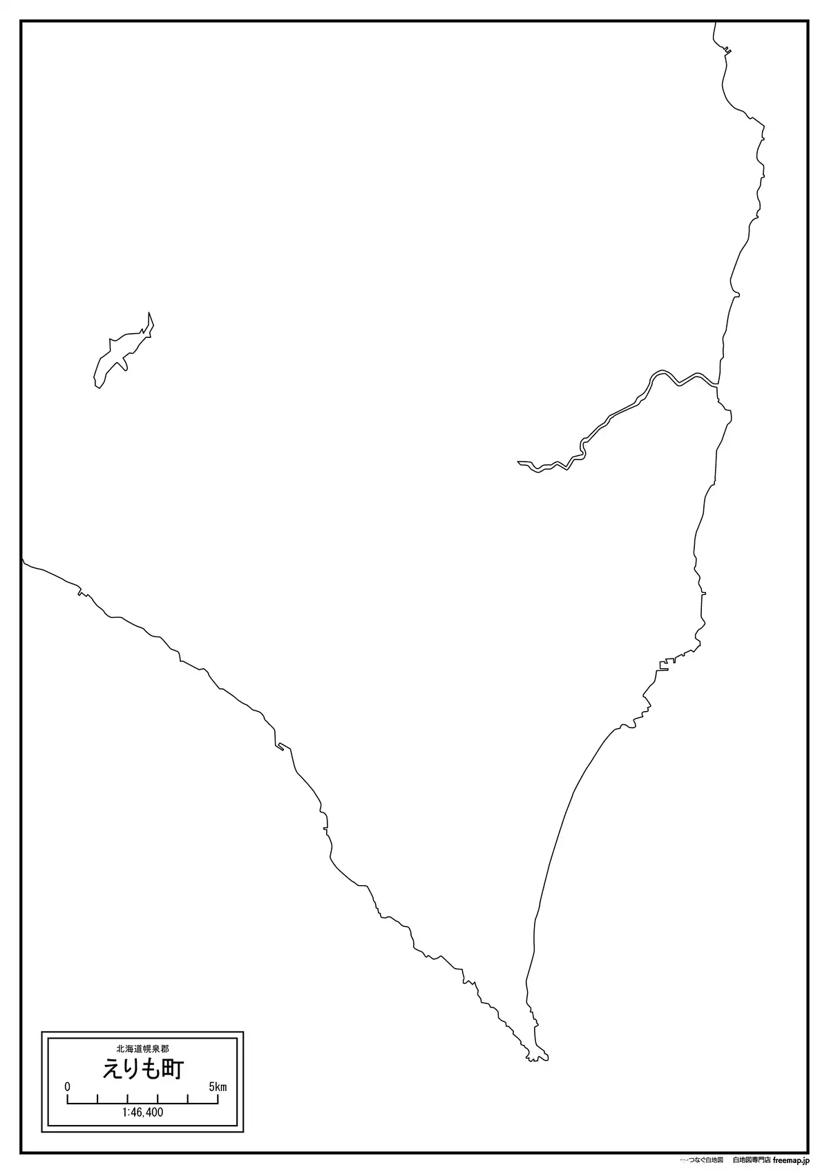 海岸線、川や池のみ記載