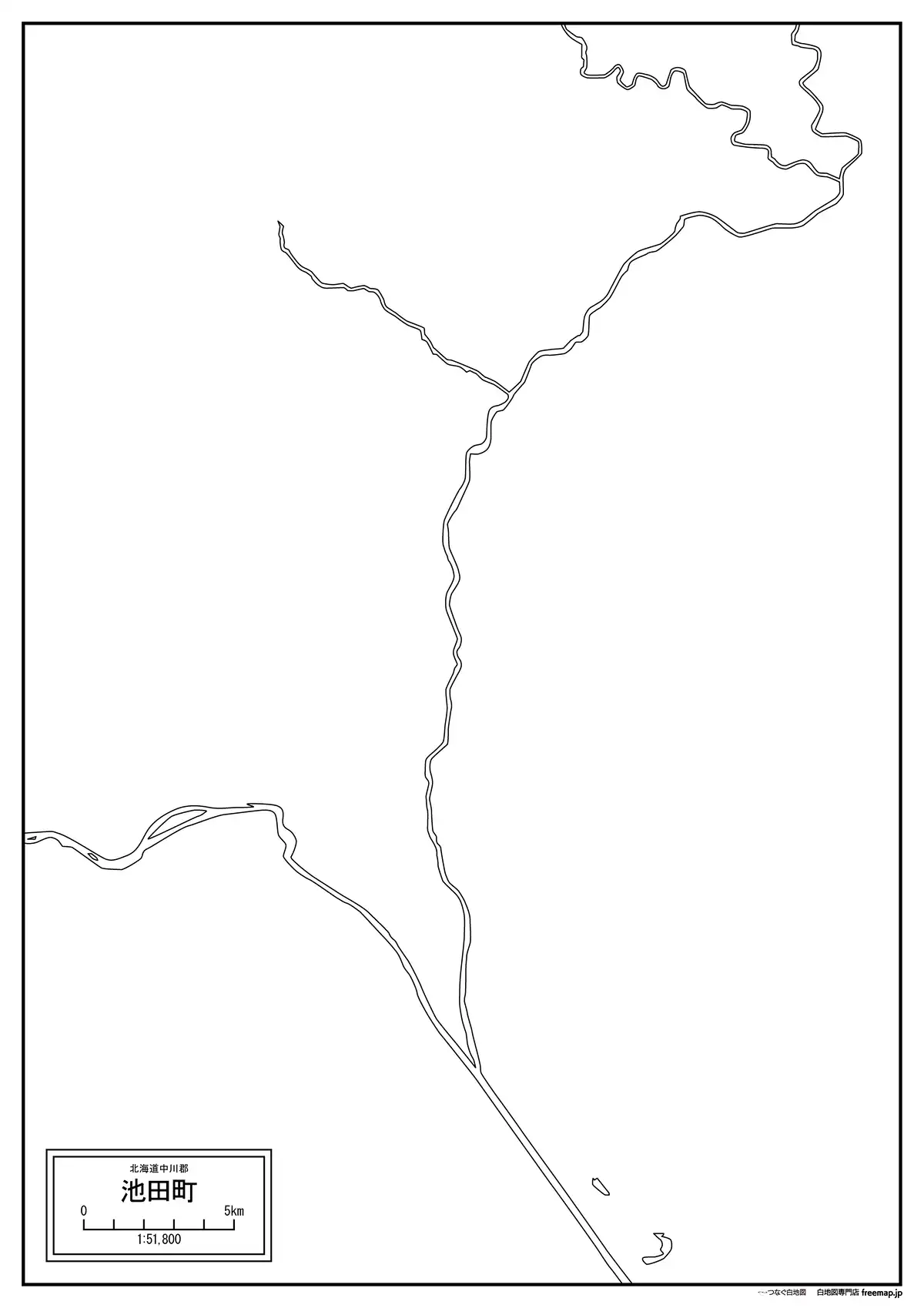 海岸線、川や池のみ記載
