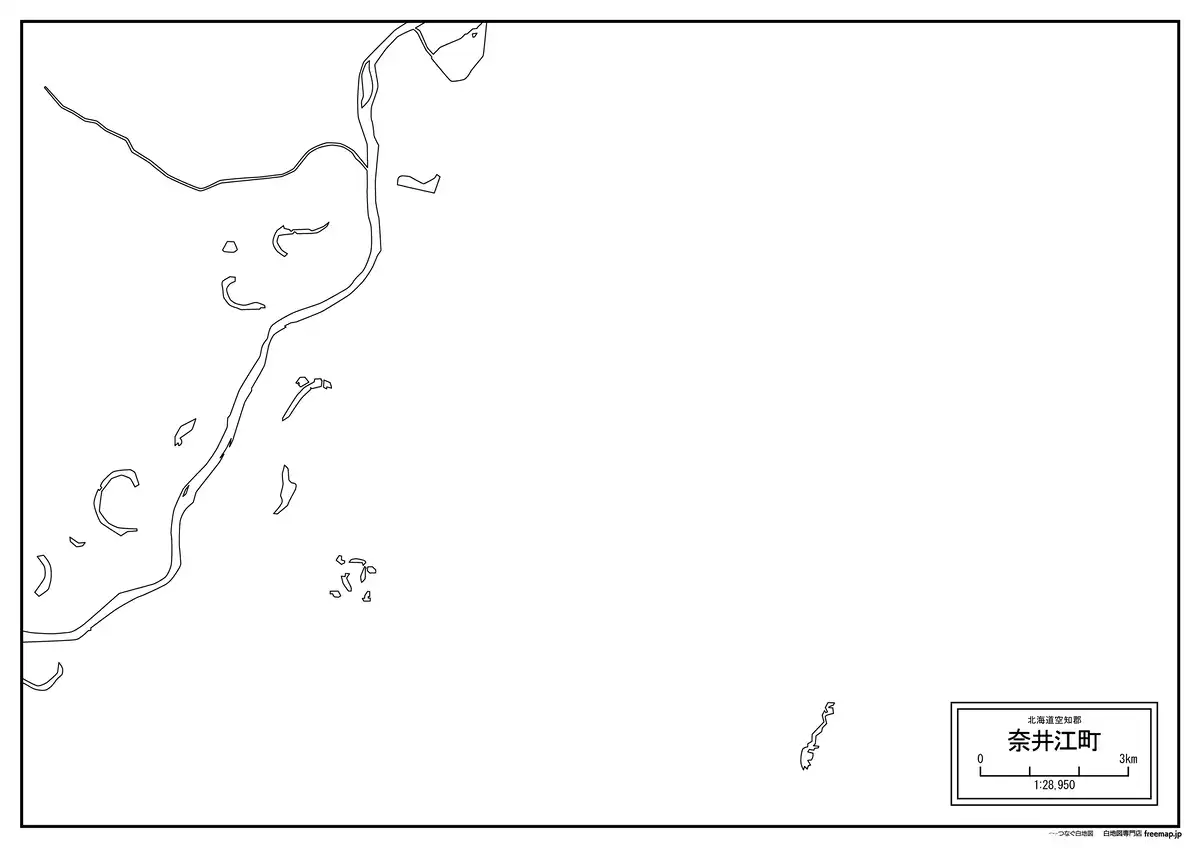 海岸線、川や池のみ記載