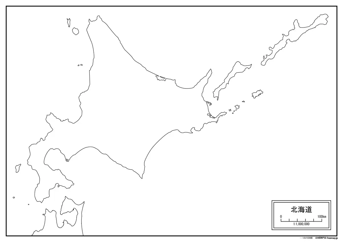 海岸線や川・池のみ記載