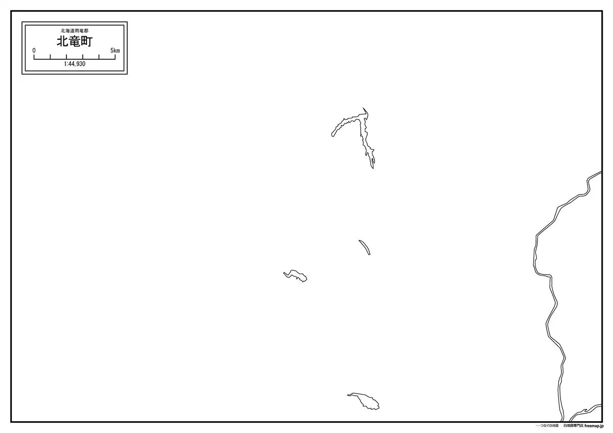 海岸線、川や池のみ記載
