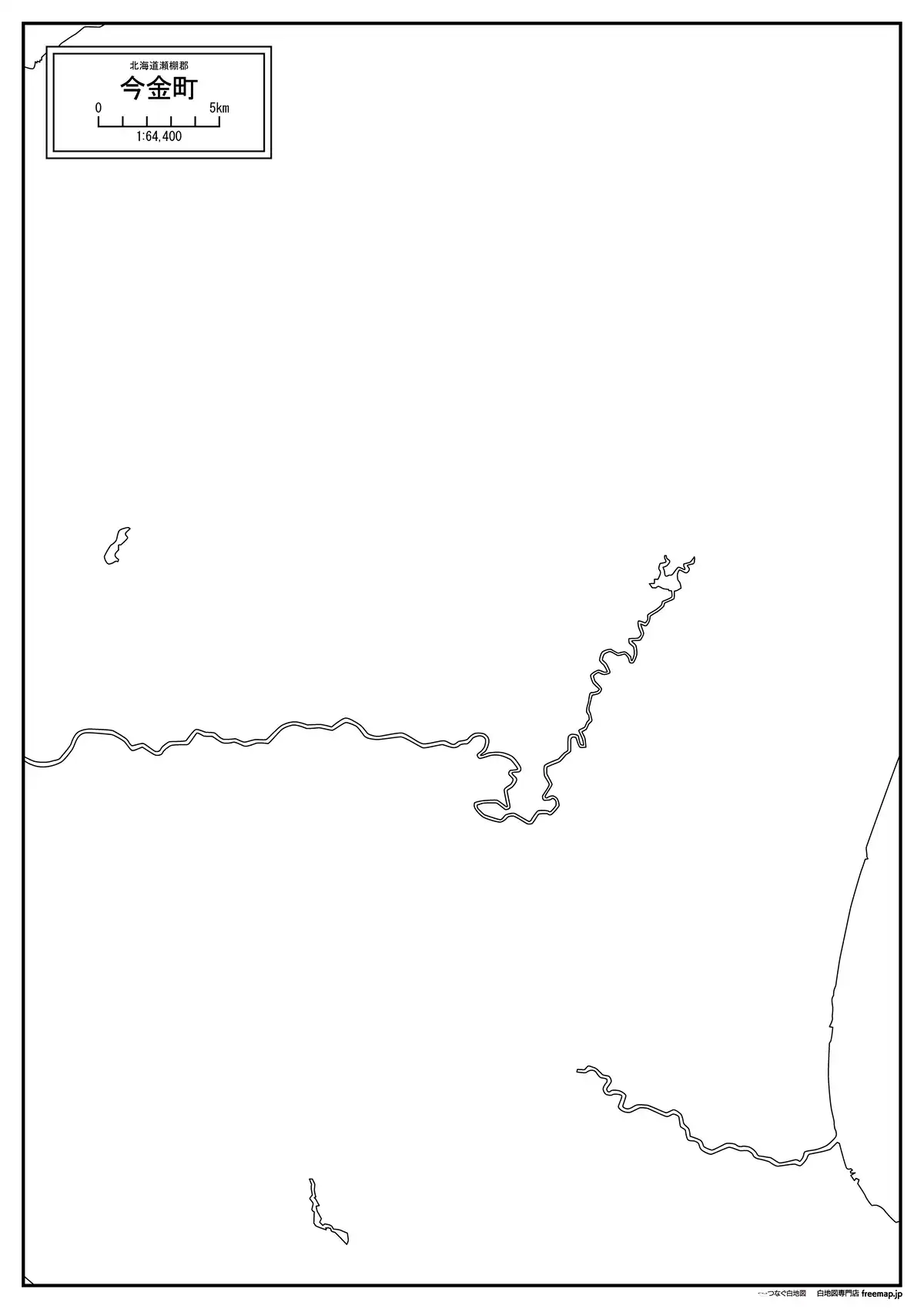 海岸線、川や池のみ記載