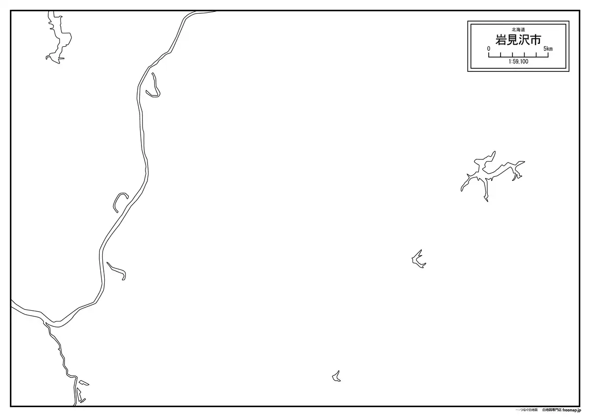 海岸線、川や池のみ記載