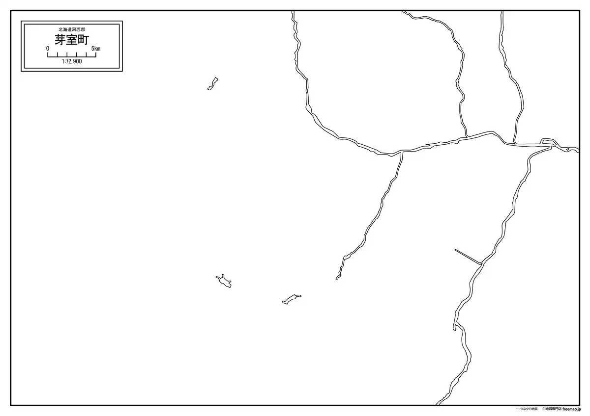 海岸線、川や池のみ記載