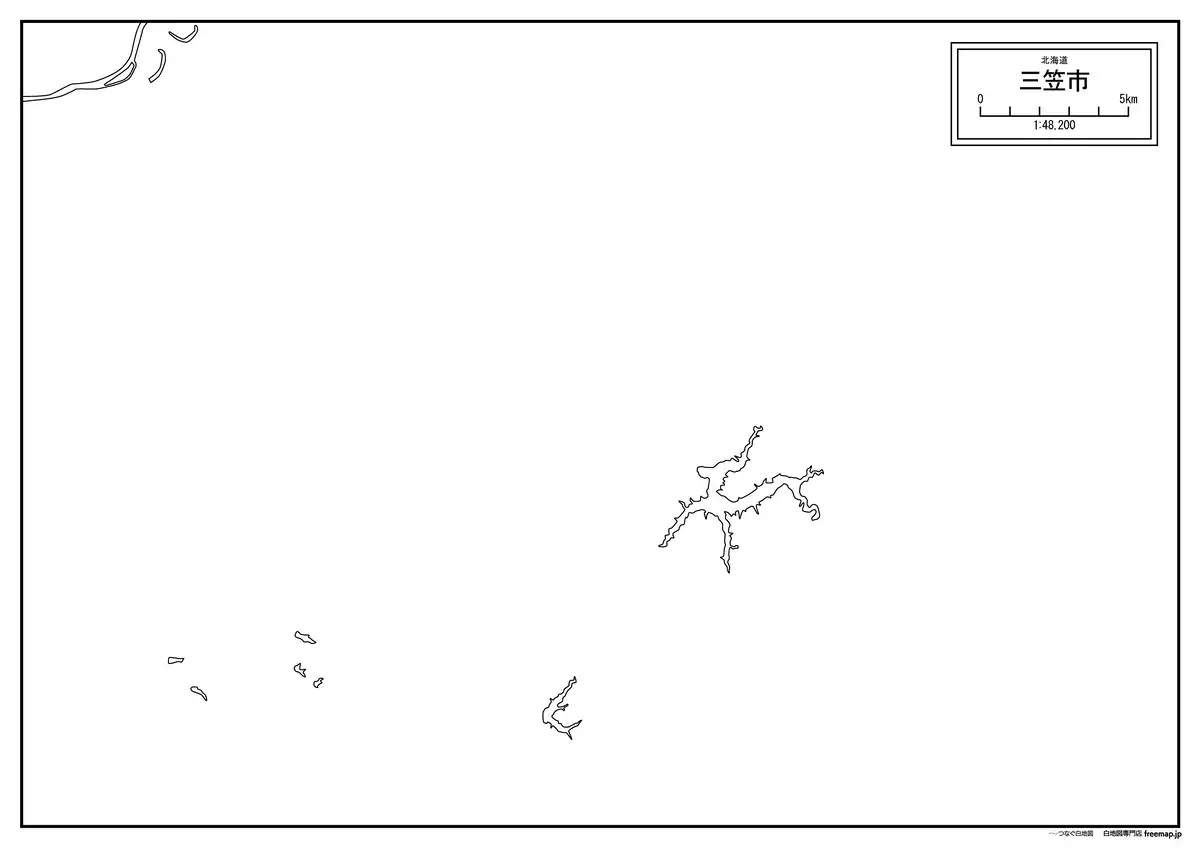 海岸線、川や池のみ記載