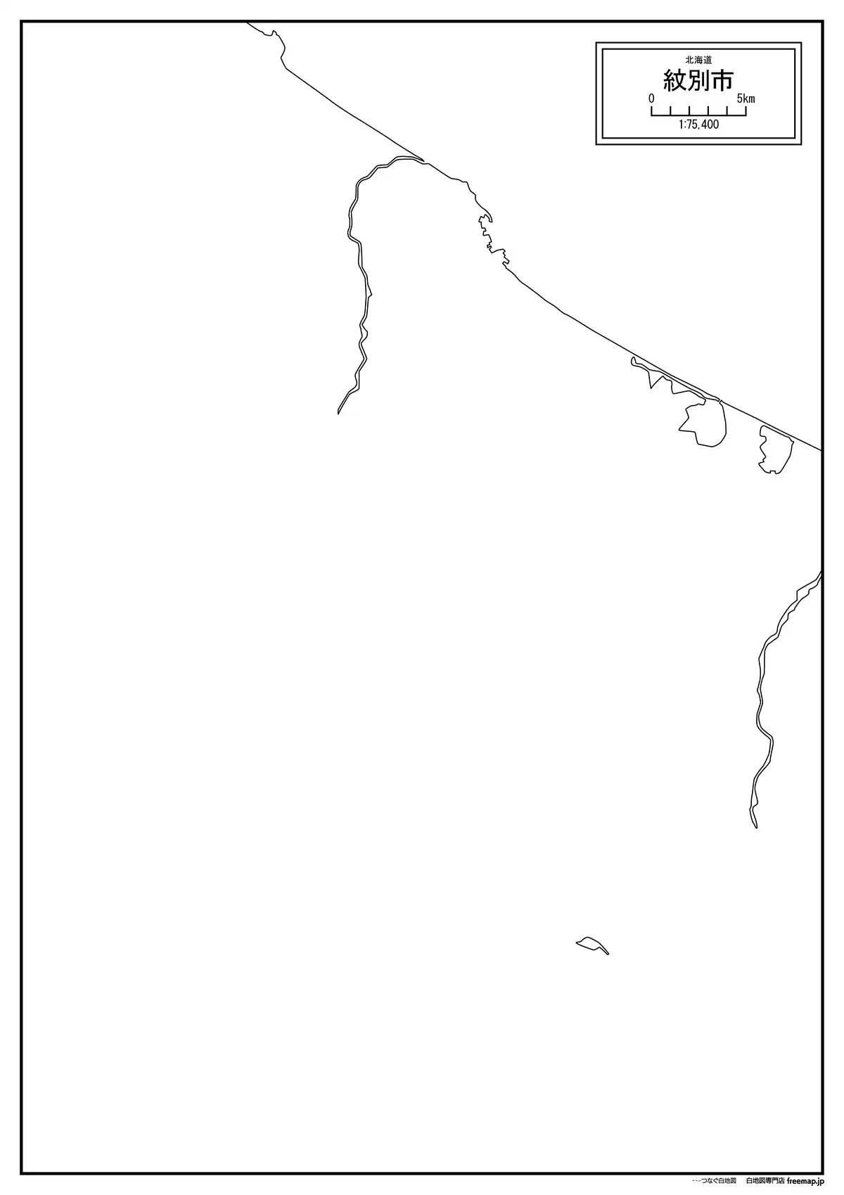 海岸線、川や池のみ記載