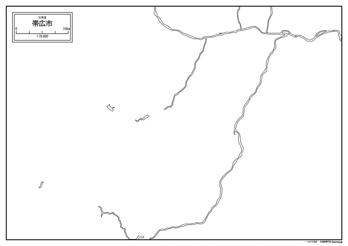 海岸線、川や池のみ記載