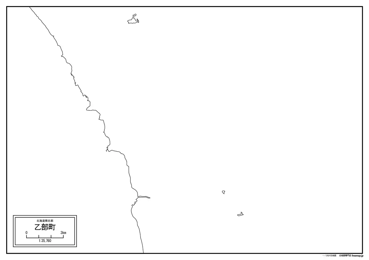 海岸線、川や池のみ記載