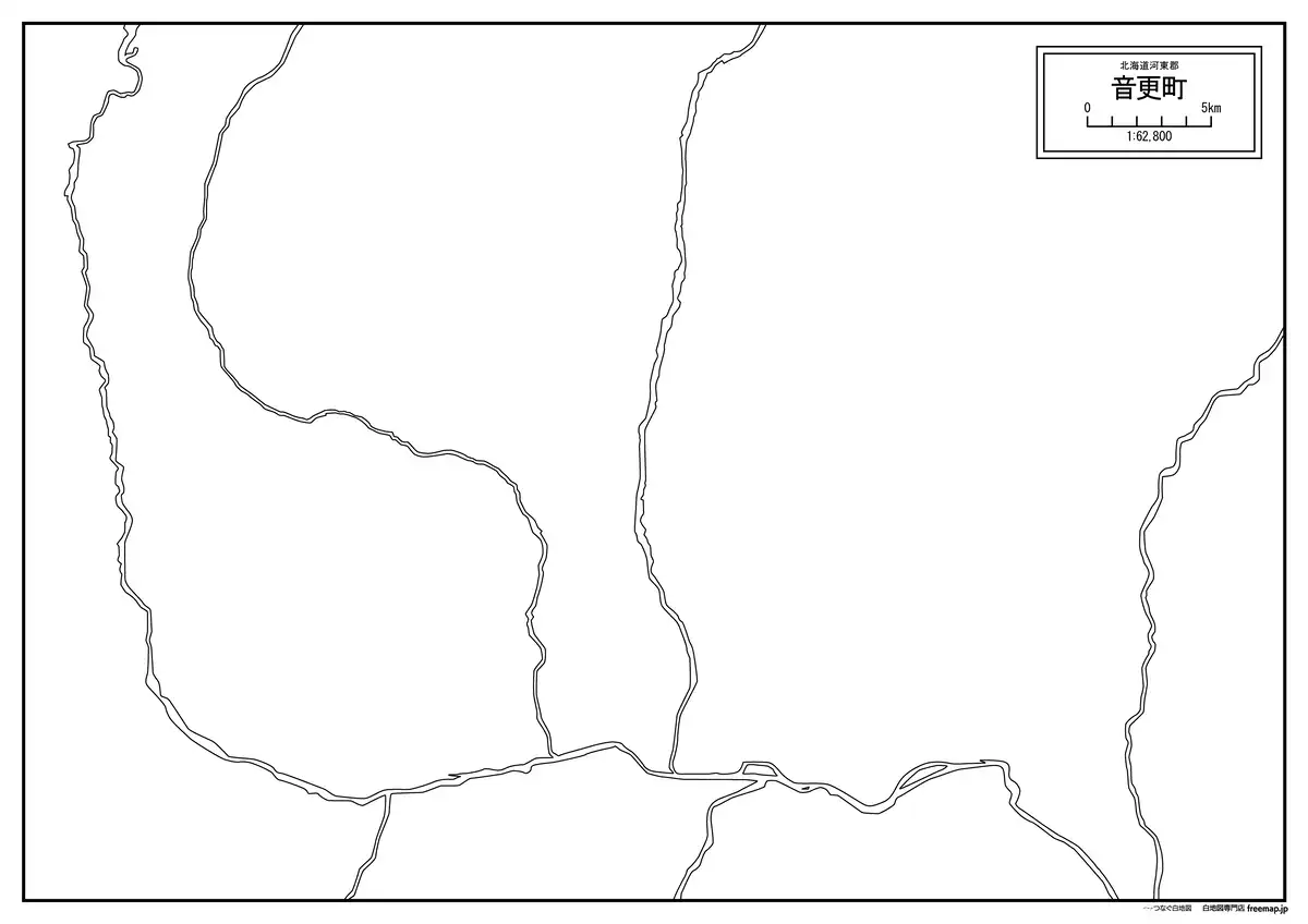 海岸線、川や池のみ記載