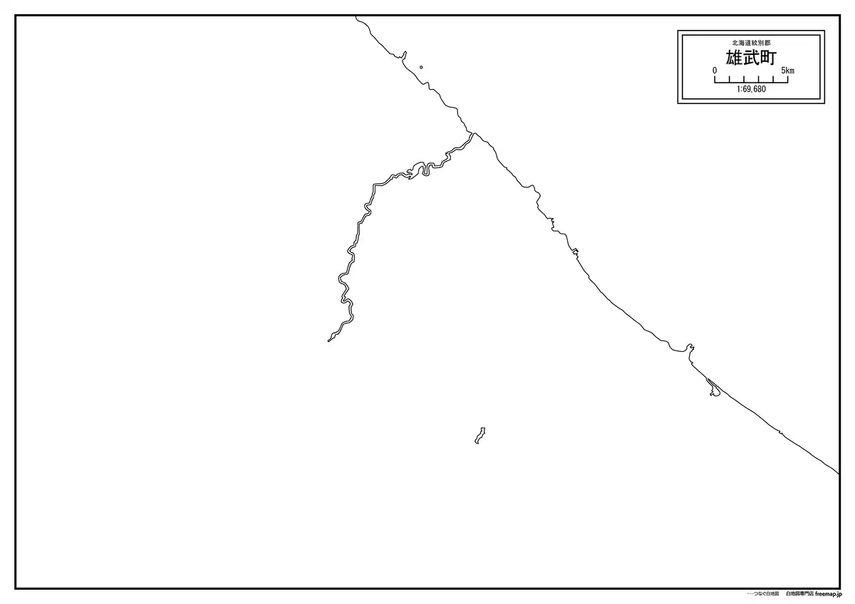 海岸線、川や池のみ記載