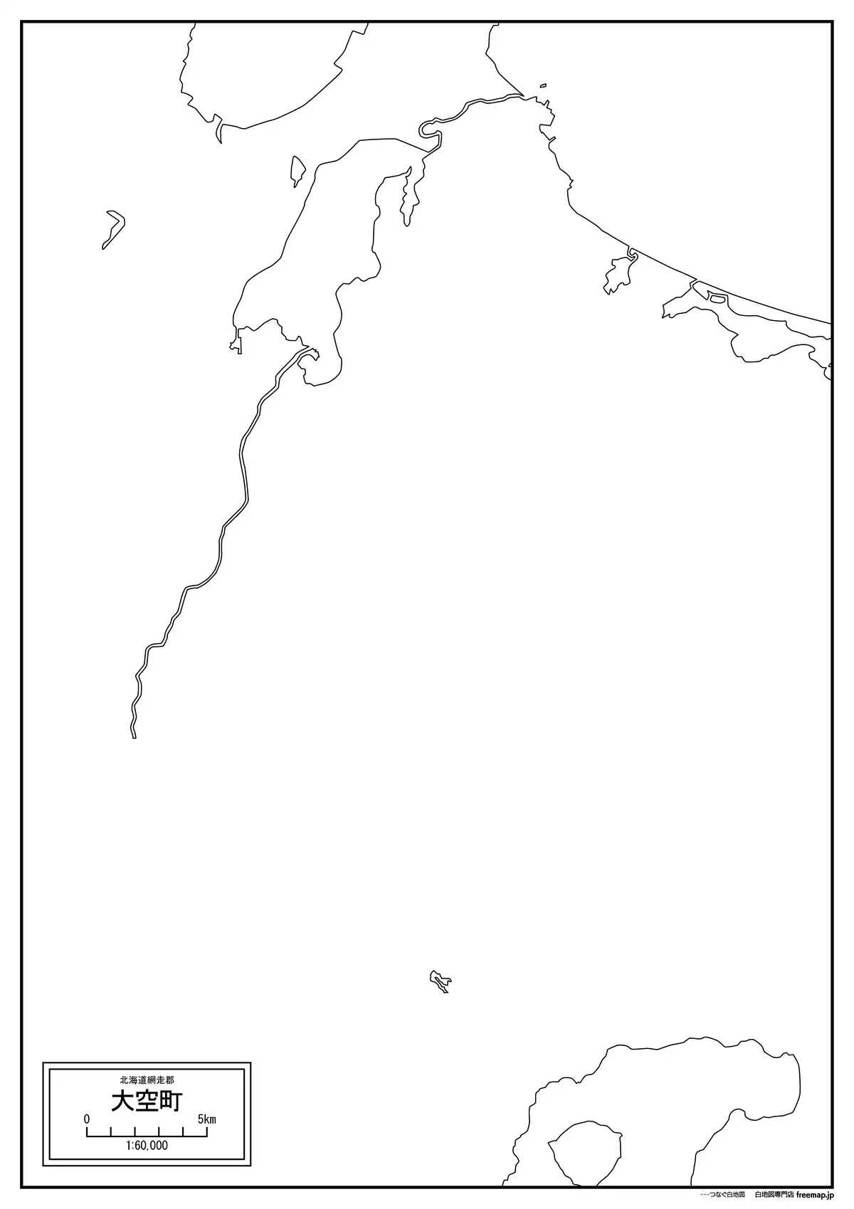海岸線、川や池のみ記載