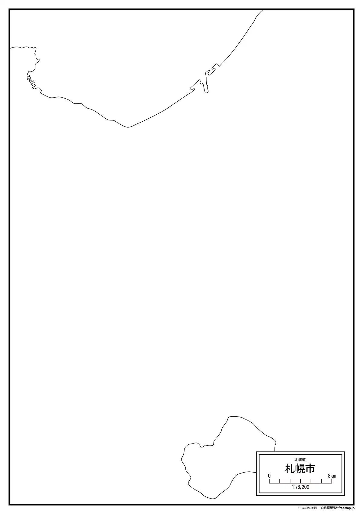 海岸線、川や池のみ記載