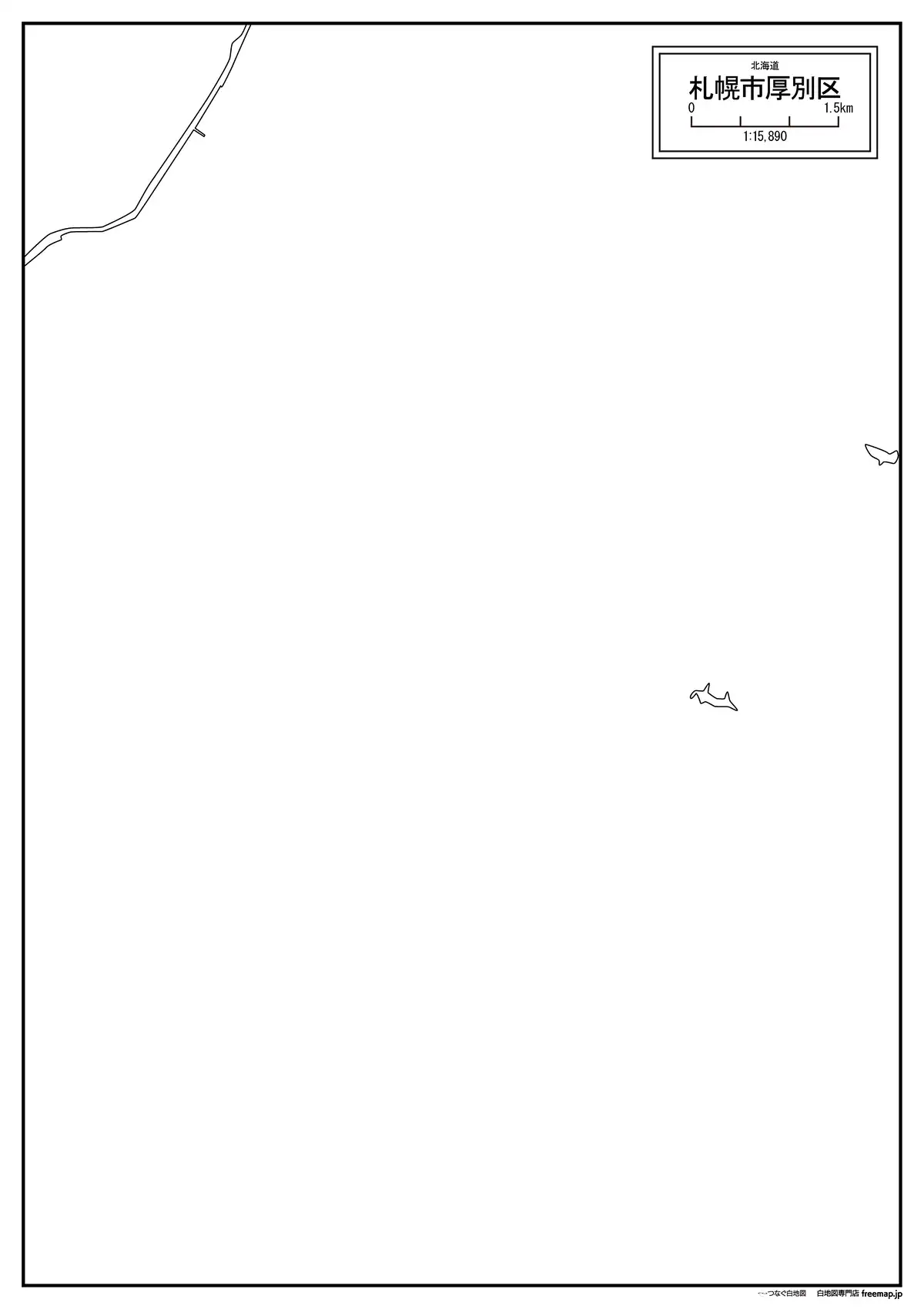 海岸線、川や池のみ記載