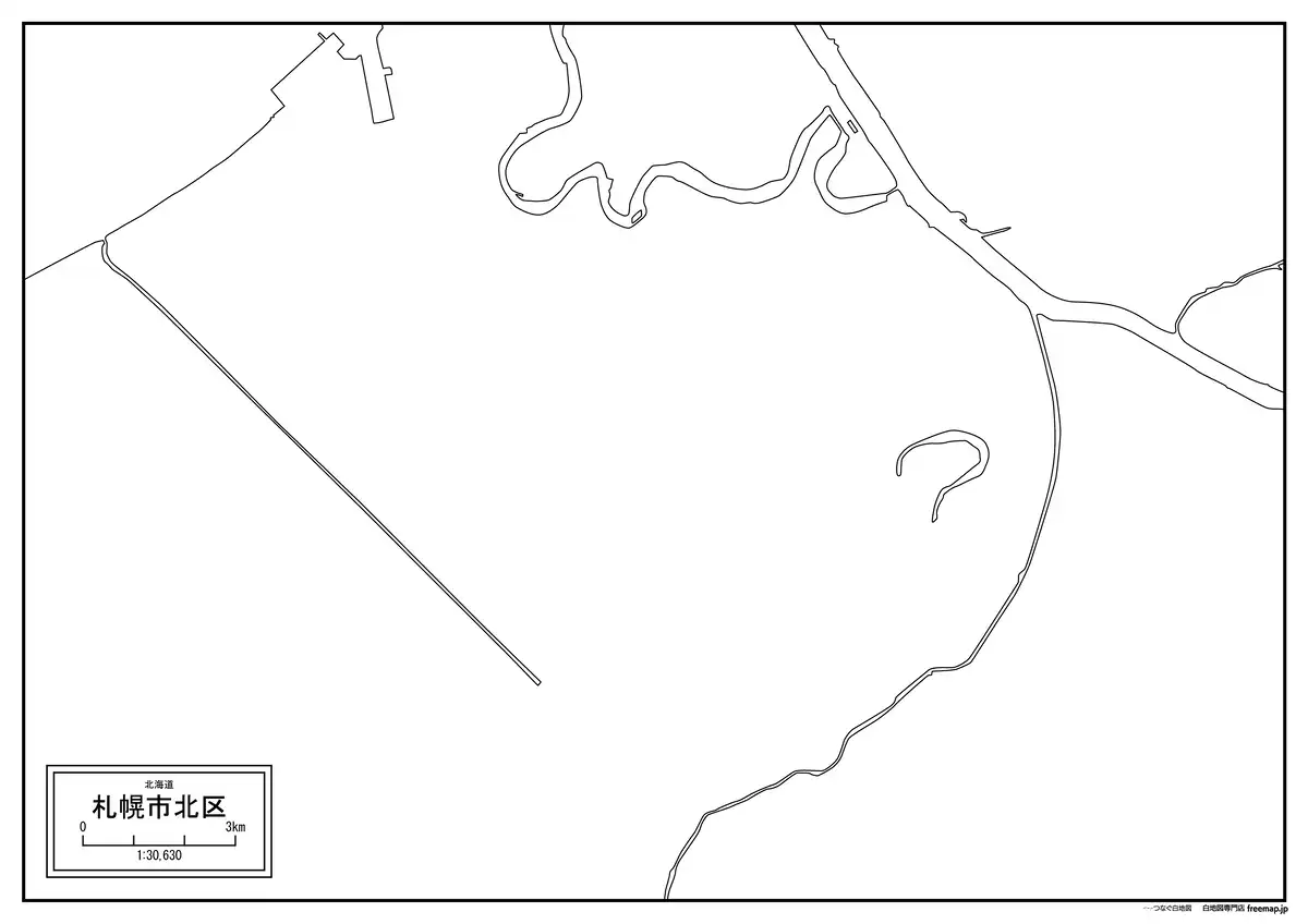 海岸線、川や池のみ記載