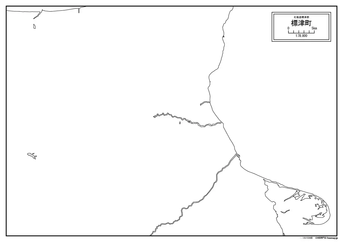 海岸線、川や池のみ記載