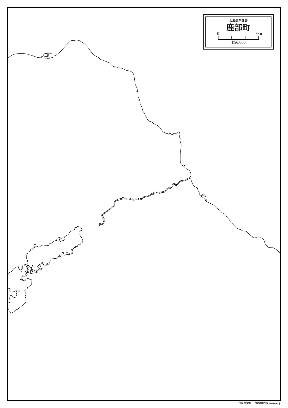 海岸線、川や池のみ記載