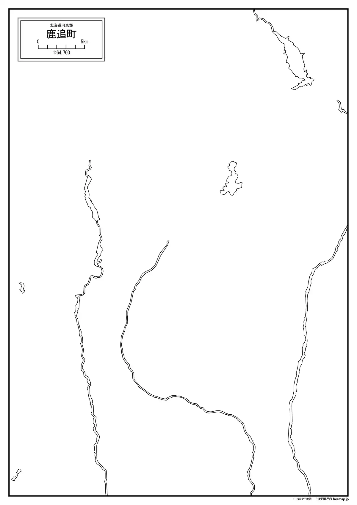 海岸線、川や池のみ記載