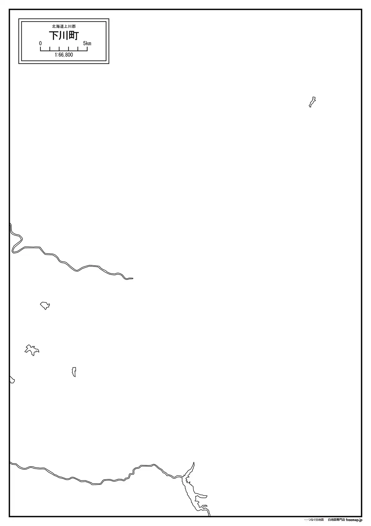 海岸線、川や池のみ記載