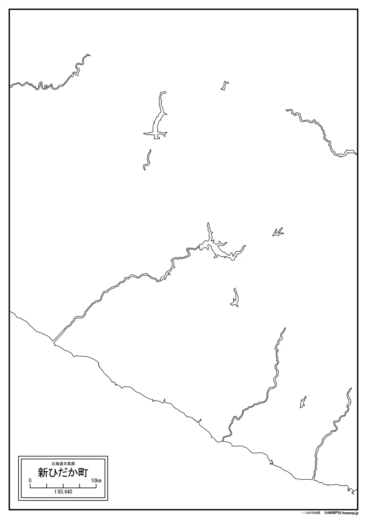 海岸線、川や池のみ記載