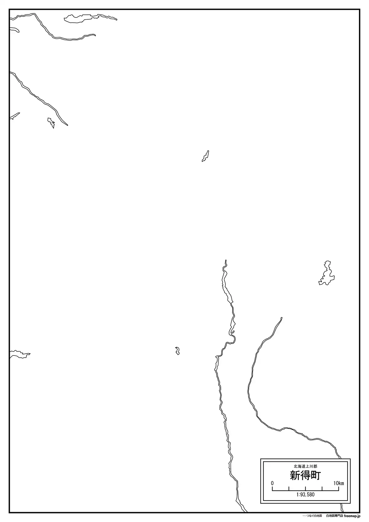 海岸線、川や池のみ記載