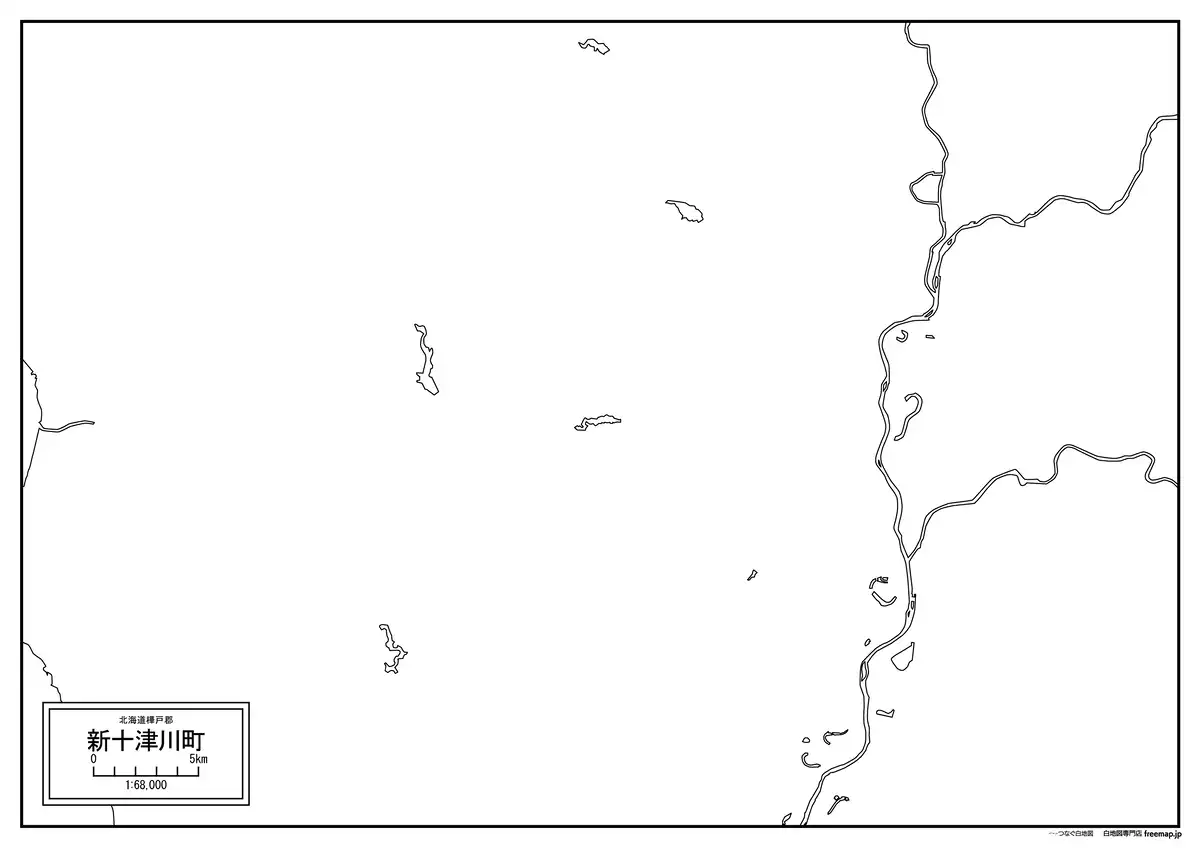 海岸線、川や池のみ記載