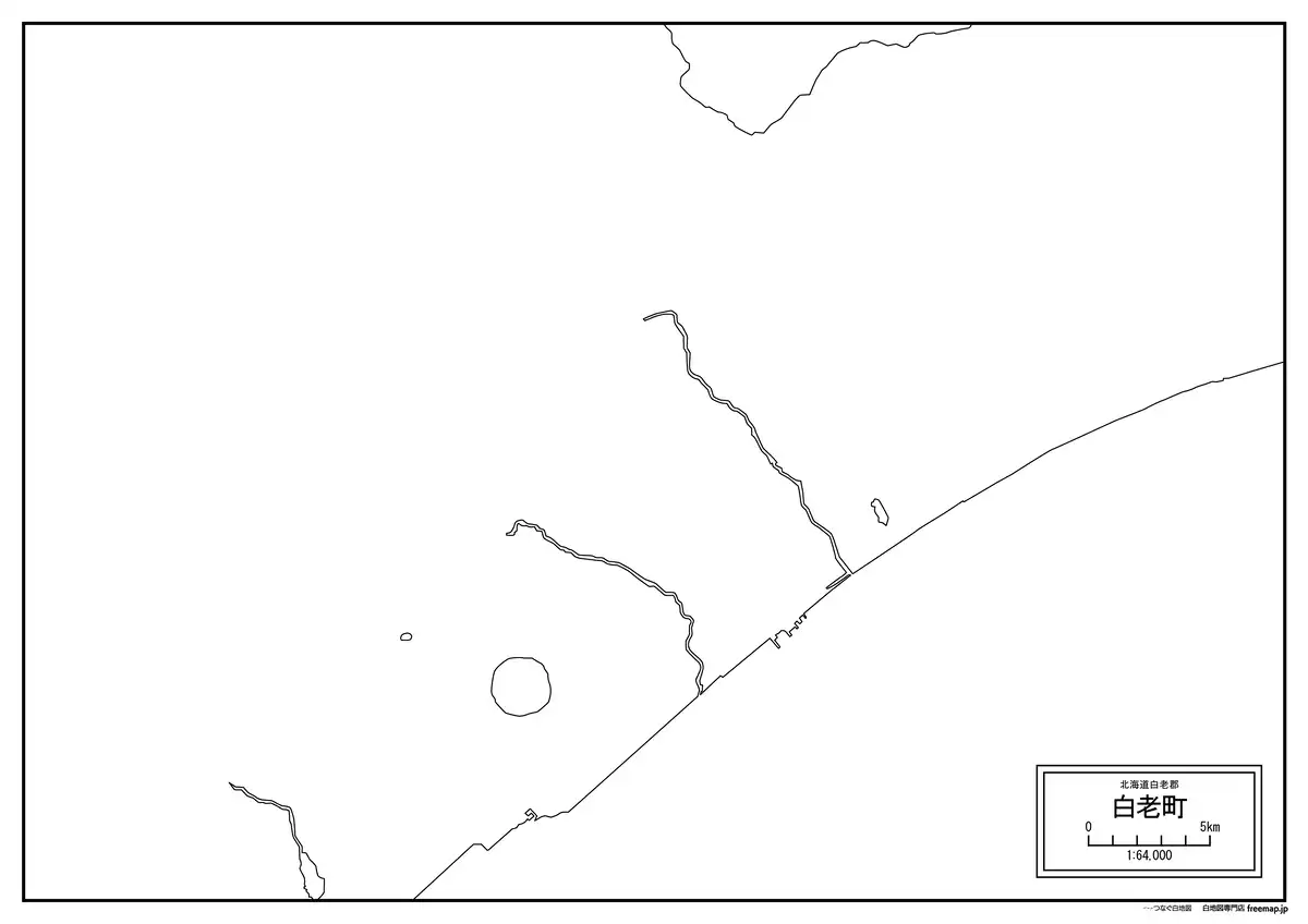 海岸線、川や池のみ記載