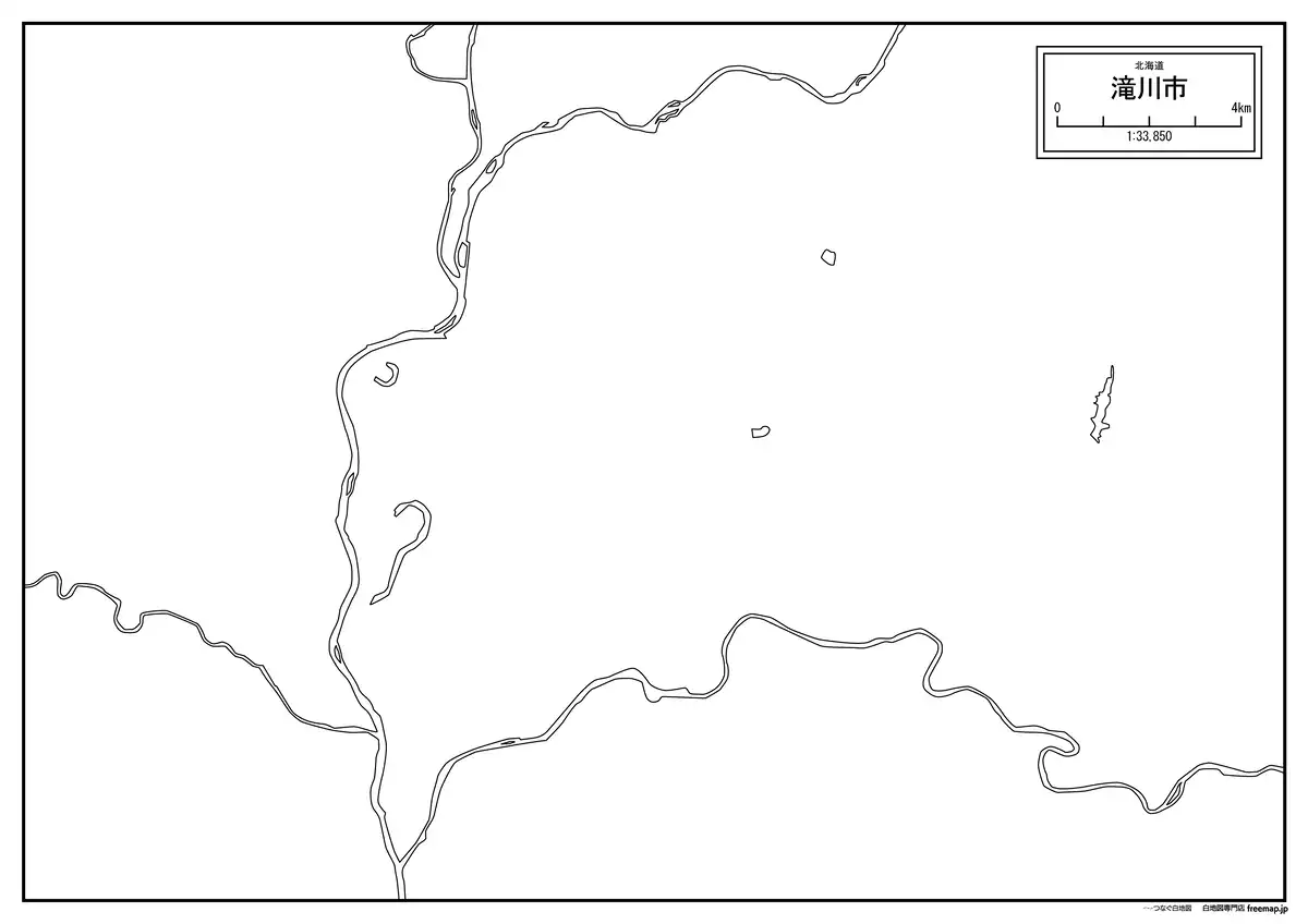 海岸線、川や池のみ記載
