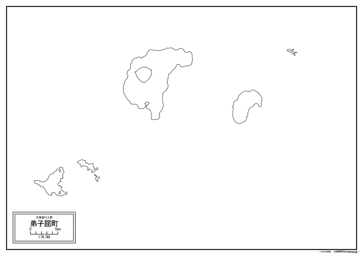 海岸線、川や池のみ記載