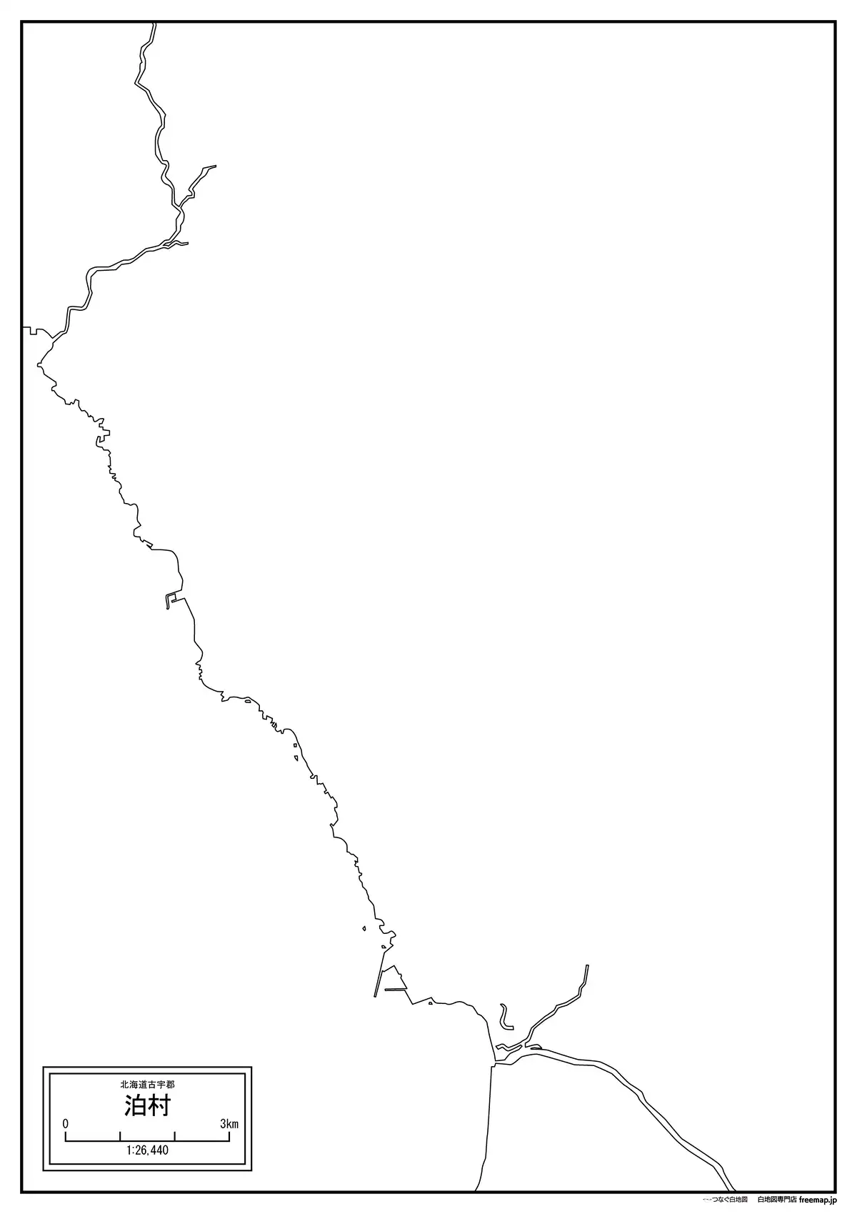 海岸線、川や池のみ記載