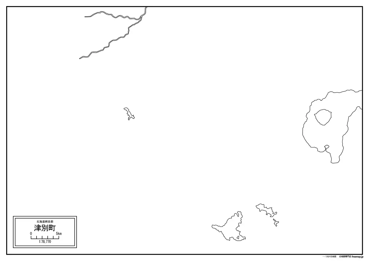 海岸線、川や池のみ記載