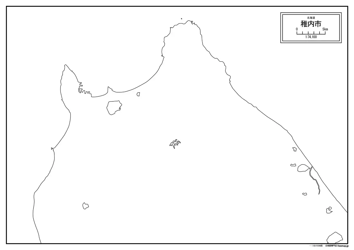 海岸線、川や池のみ記載