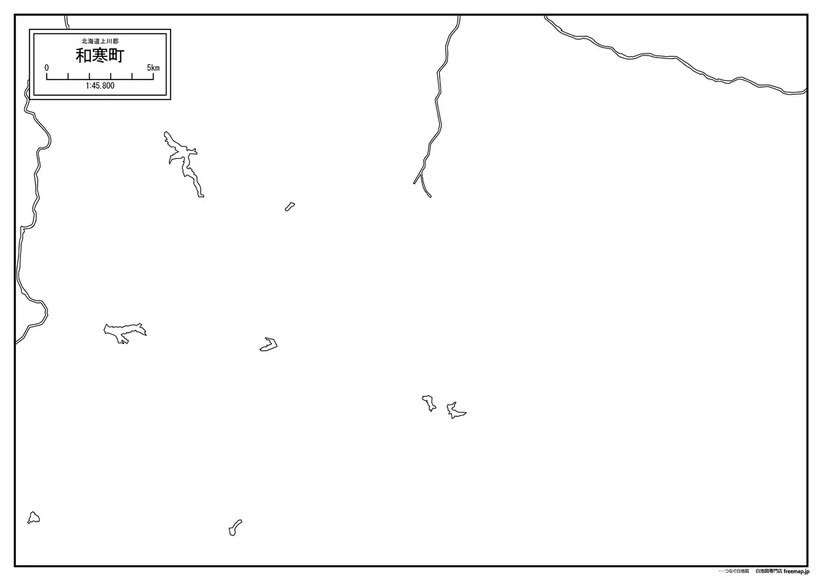 海岸線、川や池のみ記載