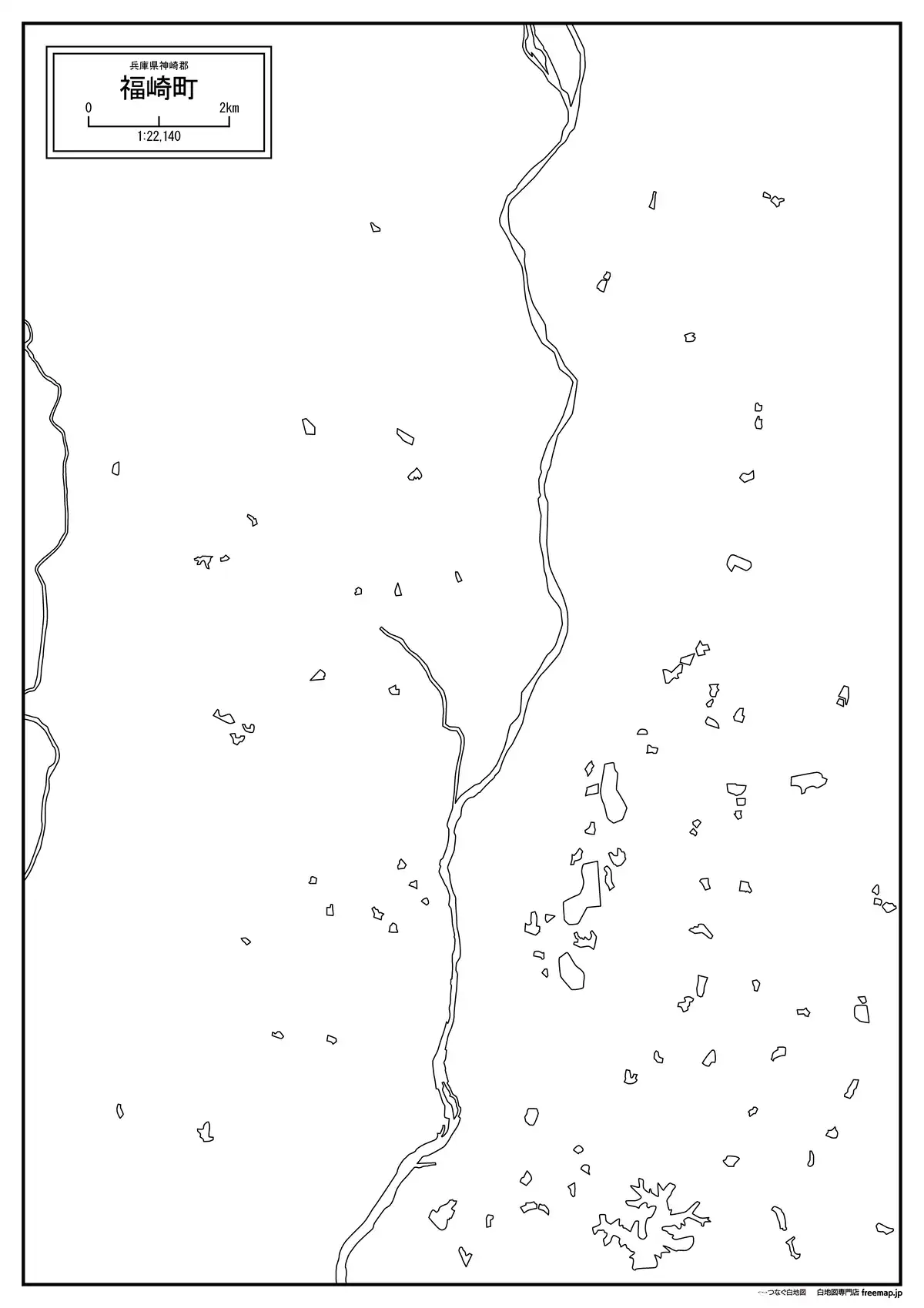 海岸線、川や池のみ記載