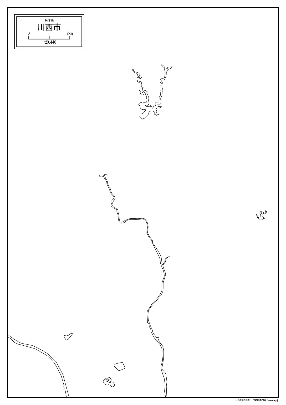 海岸線、川や池のみ記載