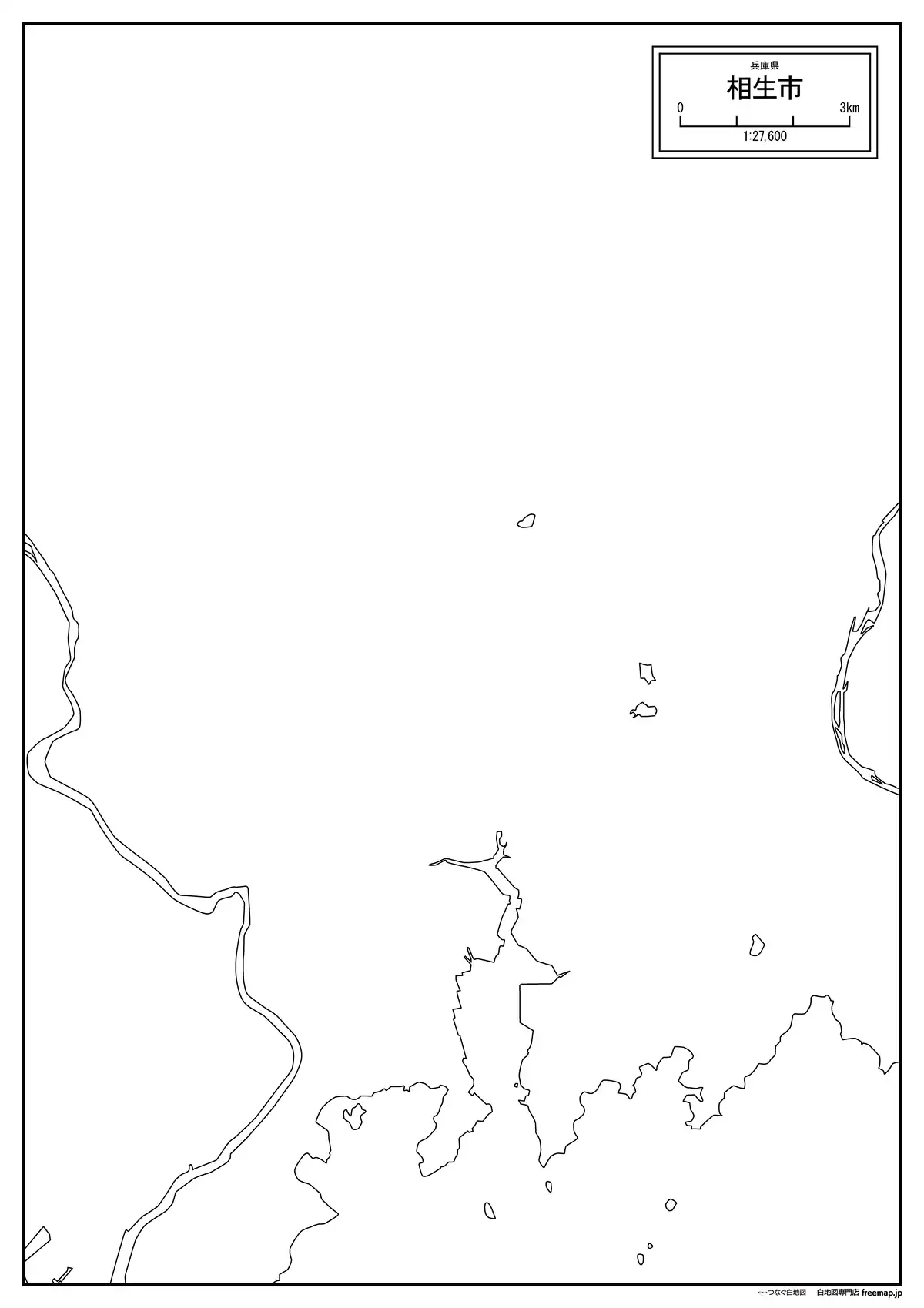 海岸線、川や池のみ記載