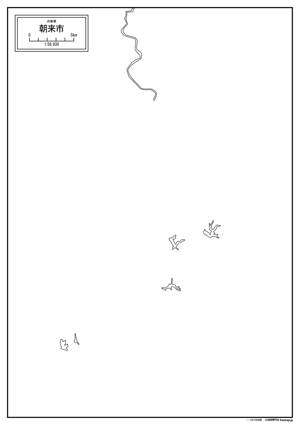 海岸線、川や池のみ記載