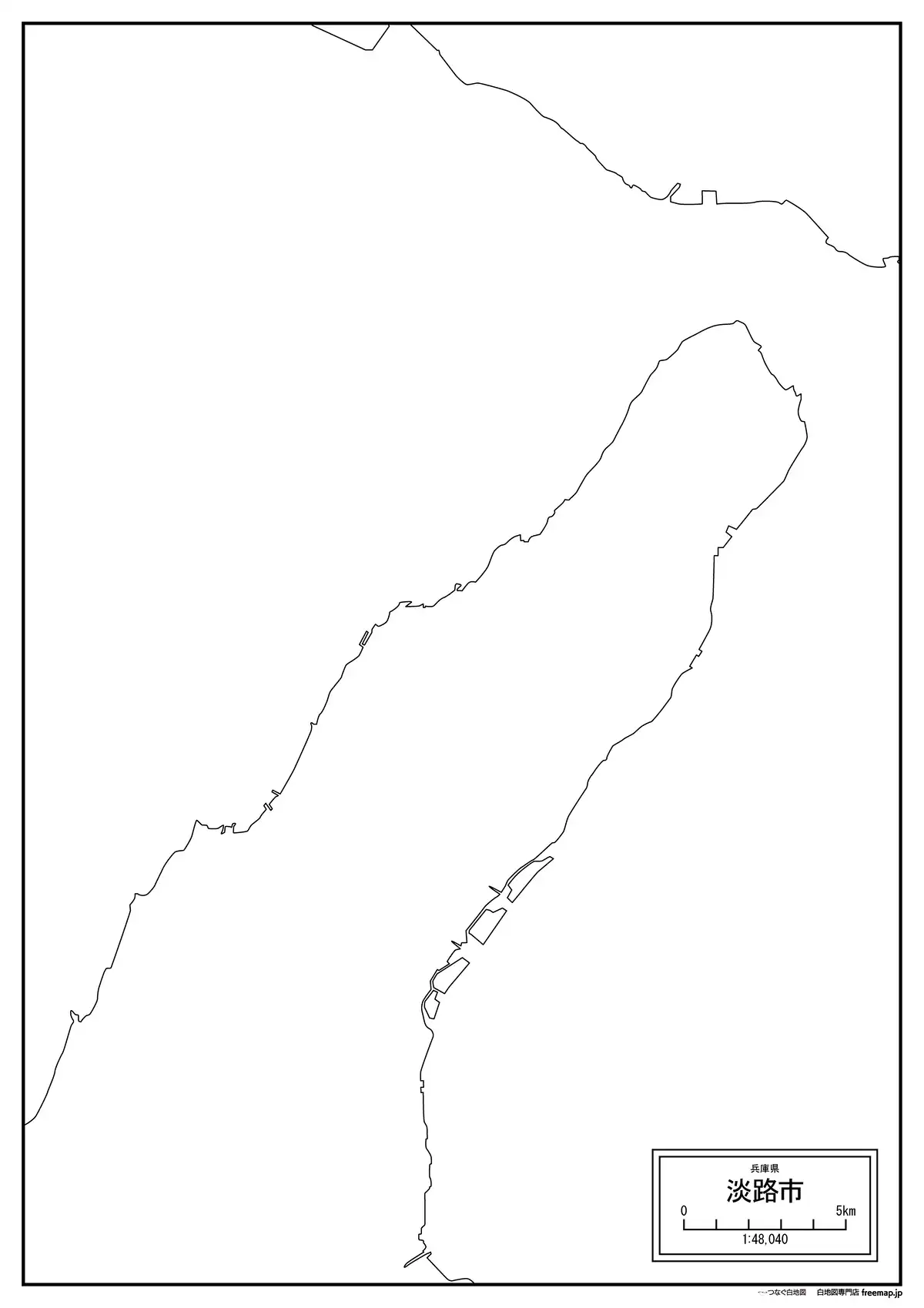 海岸線、川や池のみ記載