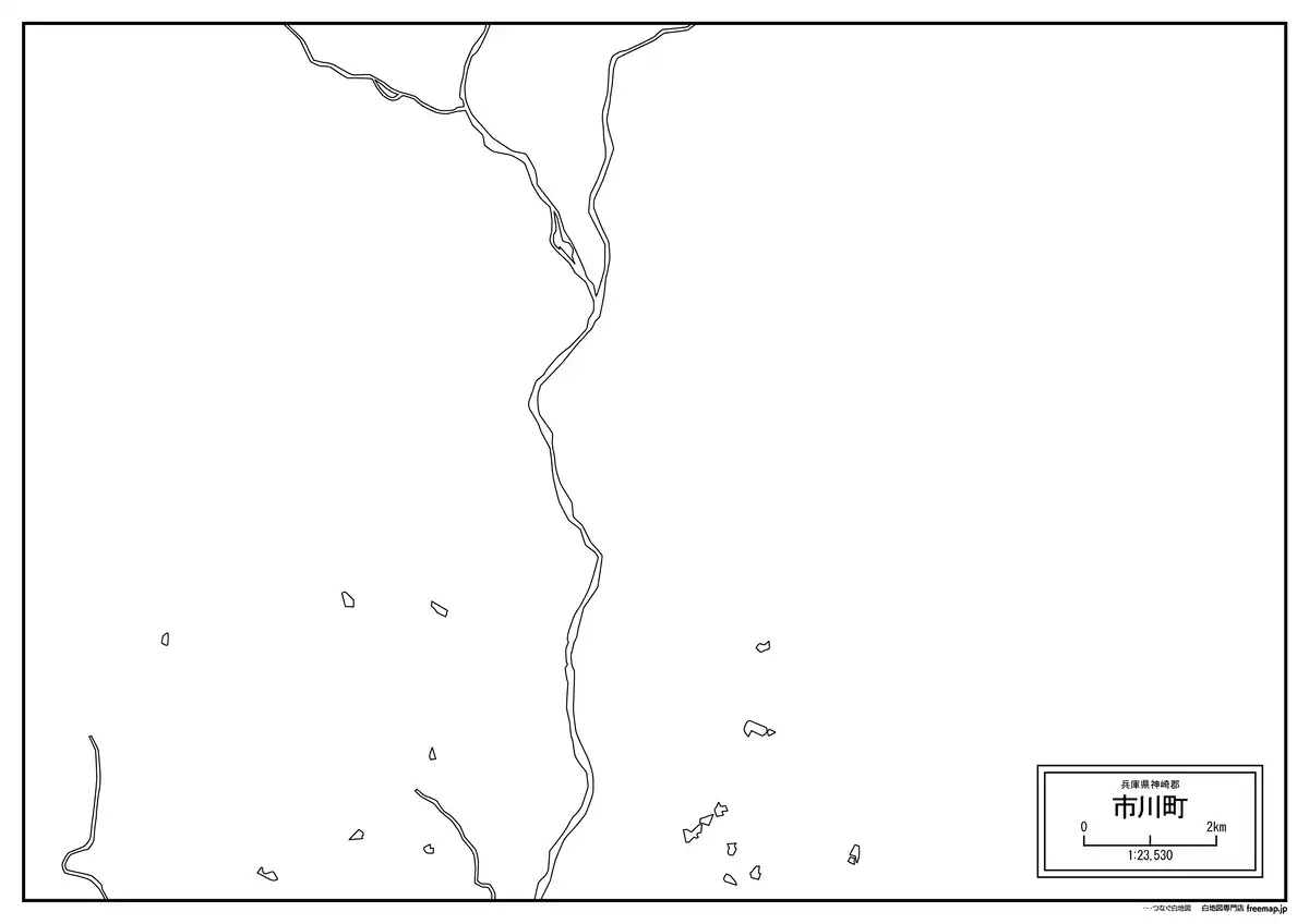 海岸線、川や池のみ記載