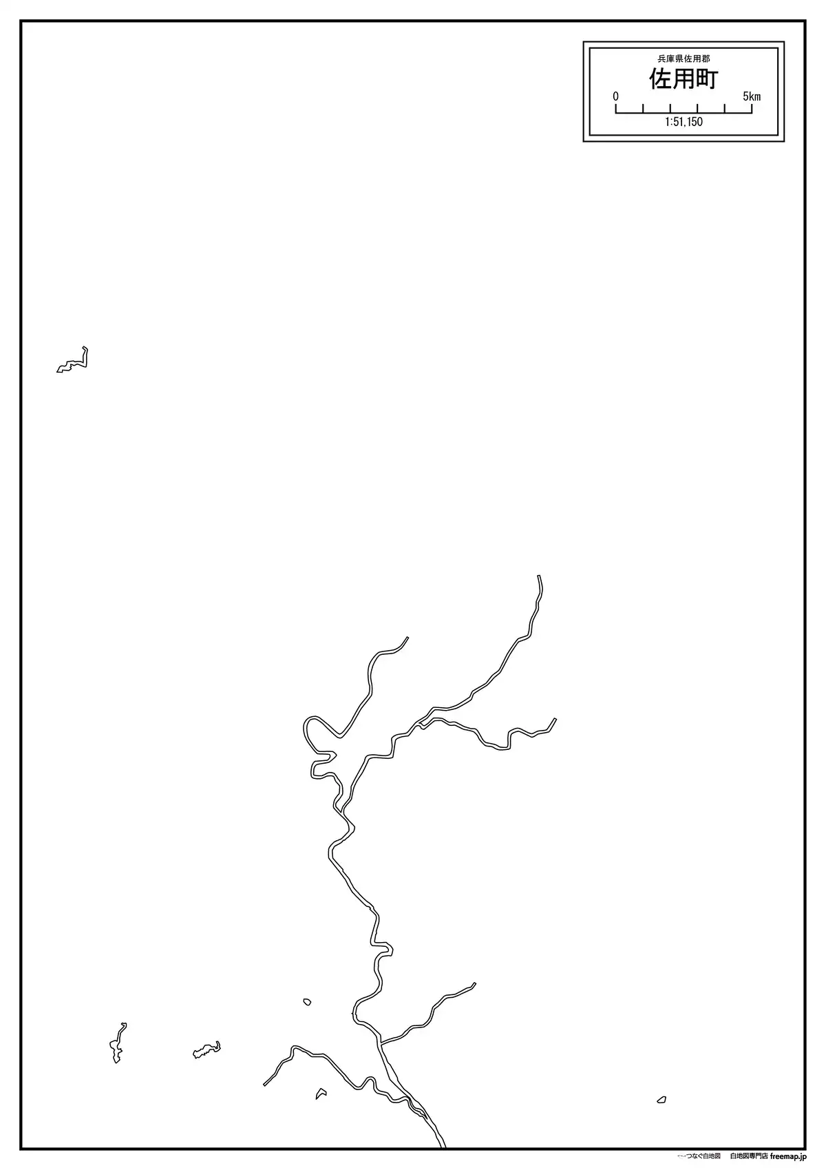 海岸線、川や池のみ記載