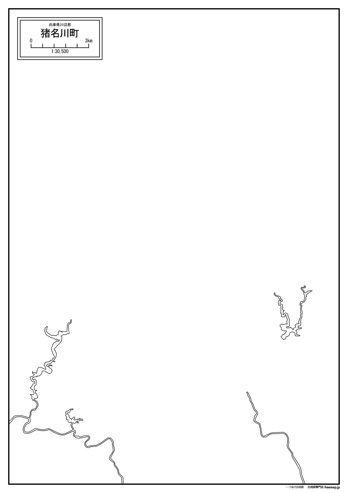 海岸線、川や池のみ記載