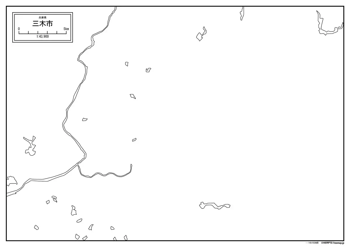 海岸線、川や池のみ記載