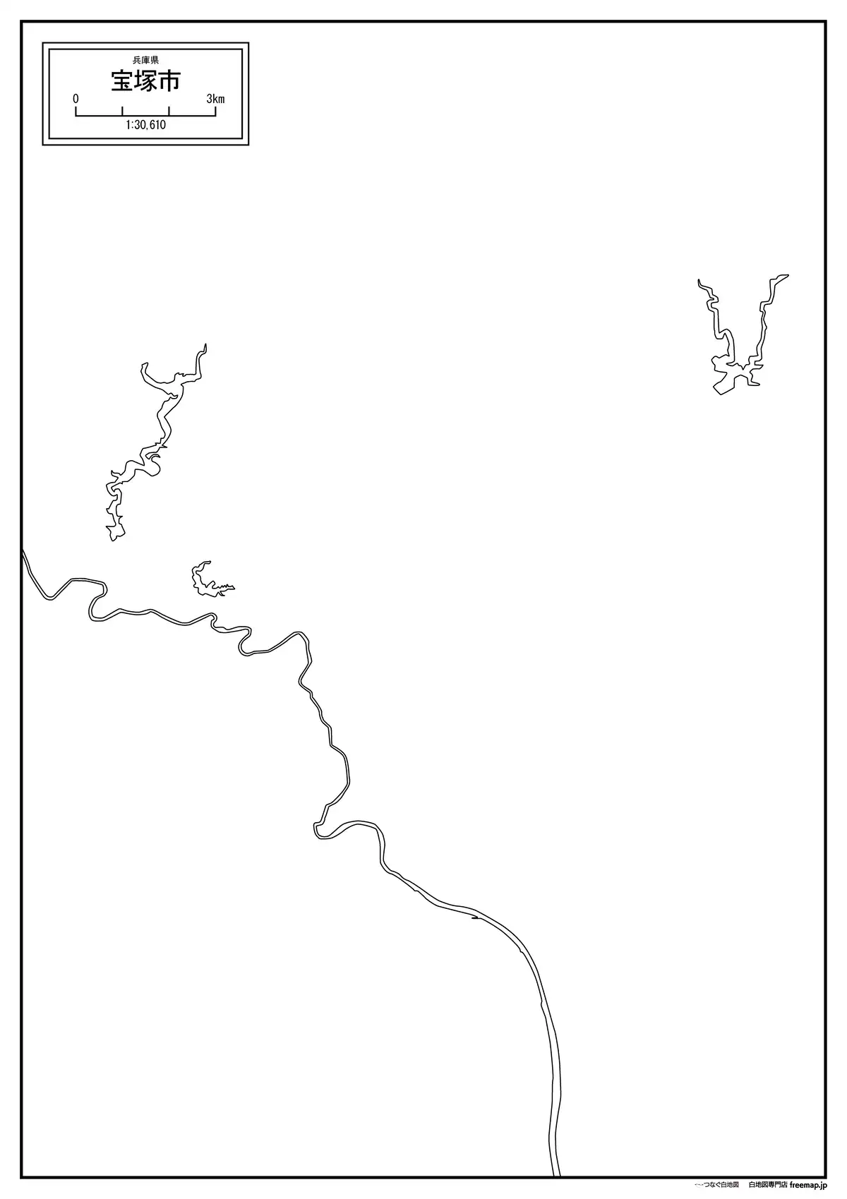 海岸線、川や池のみ記載