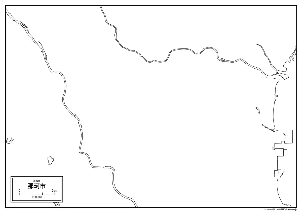 海岸線、川や池のみ記載
