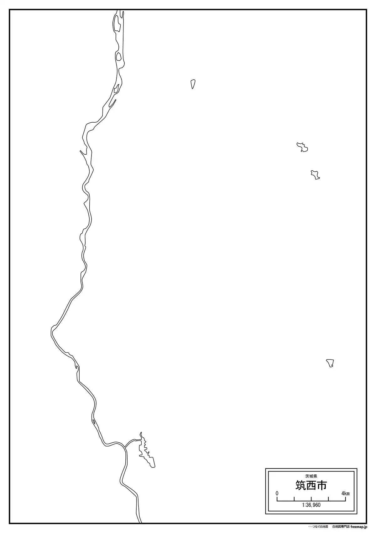 海岸線、川や池のみ記載
