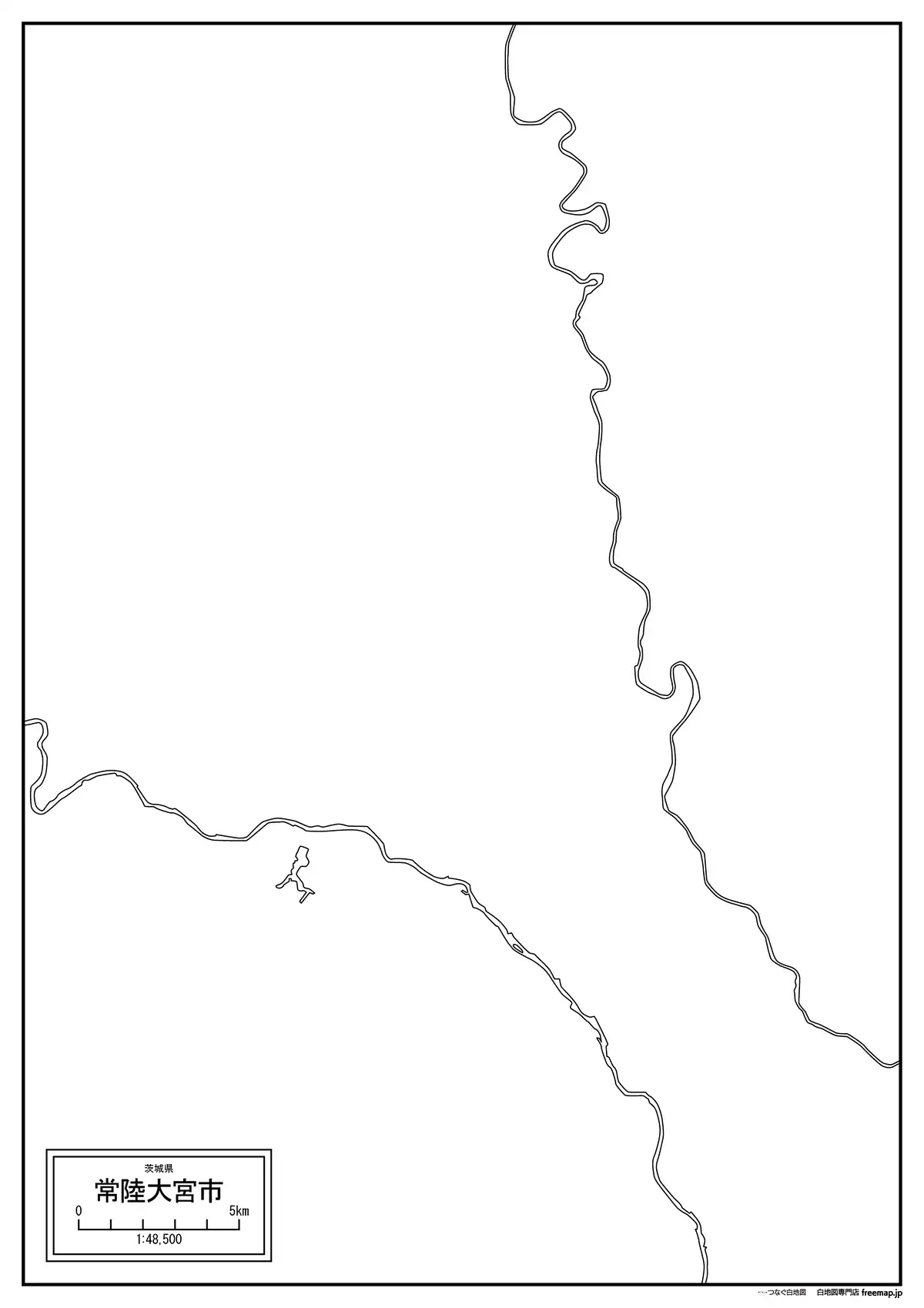 海岸線、川や池のみ記載