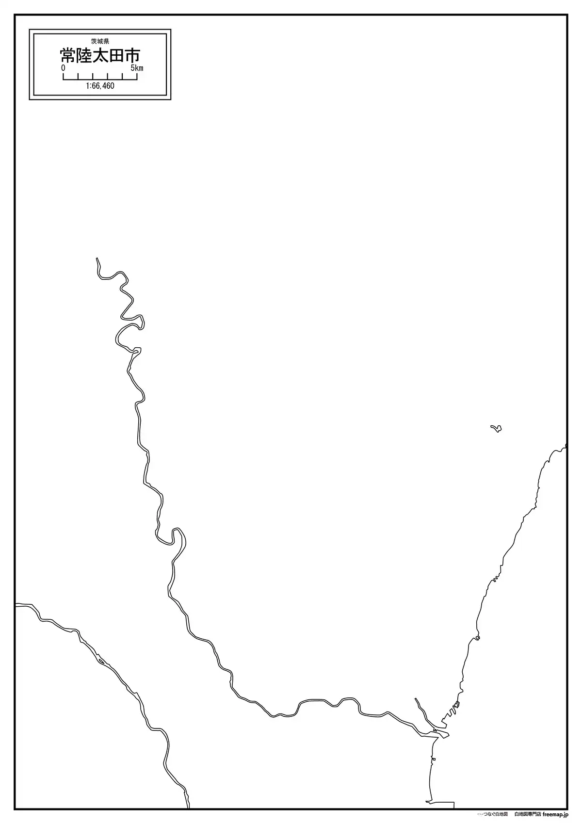海岸線、川や池のみ記載