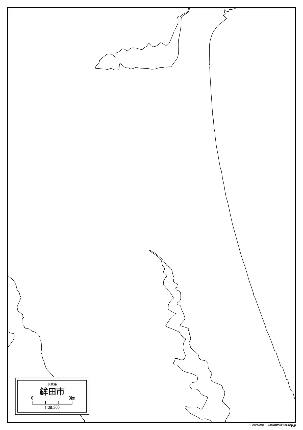 海岸線、川や池のみ記載